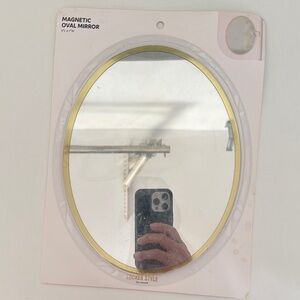 Doma Oval Mirror with Gold Trim